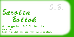 sarolta bollok business card