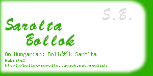 sarolta bollok business card
